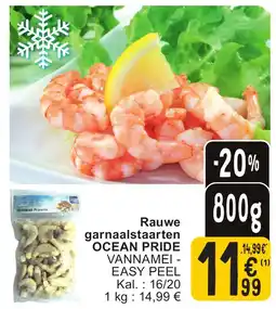 Cora Rauwe garnaalstaarten ocean pride aanbieding