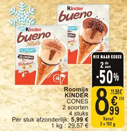 Cora Roomijs kinder cones aanbieding
