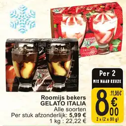 Cora Roomijs bekers gelato italia aanbieding