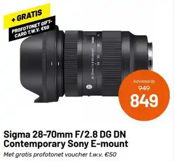 Kamera Express Sigma 28-70mm F/2.8 DG DN Contemporary Sony E-mount aanbieding