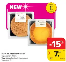 Carrefour Market Flan en Bresiliennetaart aanbieding