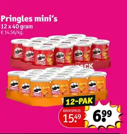 Kruidvat Pringles mini’s aanbieding