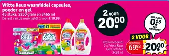 Kruidvat Witte Reus wasmiddel capsules, poeder en gel aanbieding