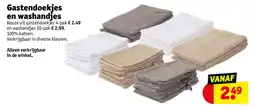 Kruidvat Gastendoekjes en washandjes aanbieding