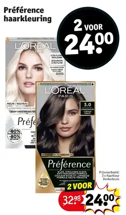 Kruidvat Préférence haarkleuring aanbieding