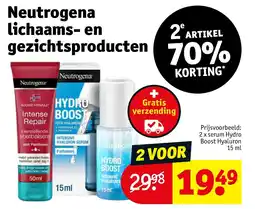 Kruidvat Neutrogena lichaams- en gezichtsproducten aanbieding