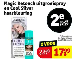 Kruidvat Magic Retouch uitgroeispray en Cool Silver haarkleuring aanbieding
