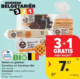 Carrefour Market Wafels en Galetten Carrefour en Carrefour Bio aanbieding