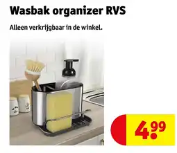 Kruidvat Wasbak organizer RVS aanbieding