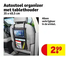Kruidvat Autostoel organizer met tablethouder aanbieding