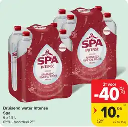 Carrefour Market Bruisend water Intense Spa aanbieding
