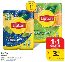 Carrefour Market Ice Tea Lipton aanbieding