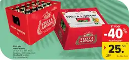 Carrefour Market Krat bier Stella Artois aanbieding