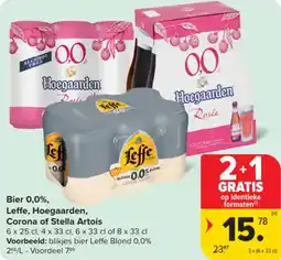 Carrefour Market Bier 0,0%, Leffe, Hoegaarden, Corona of Stella Artois aanbieding