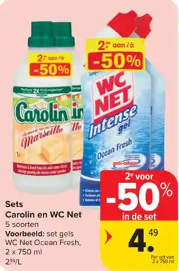 Carrefour Market Sets Carolin en WC Net aanbieding