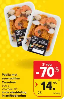 Carrefour Market Paella met zeevruchten Carrefour aanbieding