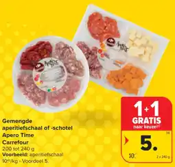 Carrefour Market Gemengde Aperitiefschaal of Schotel Apero Time Carrefour aanbieding