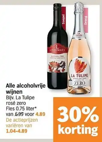 Albert Heijn La tulipe rosé zero aanbieding