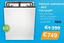 Krëfel AEG Inbouw vaatwasser FSE75638P aanbieding