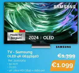 Krëfel TV Samsung OLED 4K QE55S92D aanbieding