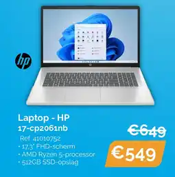 Krëfel Laptop HP 17 cp2061nb aanbieding