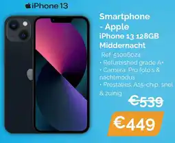 Krëfel Smartphone - Apple iPhone 13 128GB Middernacht aanbieding