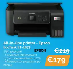 Krëfel All-in-One printer Epson EcoTank ET-2875 aanbieding