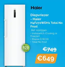 Krëfel Diepvriezer - Haier H4F272WDH1 Total No Frost aanbieding
