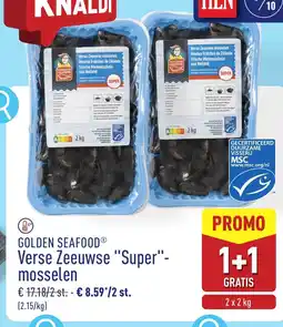 ALDI Golden Seafood Verse Zeeuwse Super mosselen aanbieding