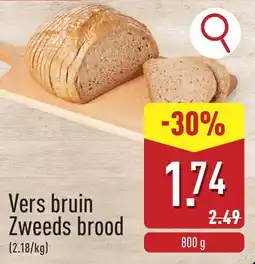 ALDI Vers bruin Zweeds brood aanbieding