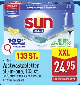 ALDI Sun Vaatwastabletten all in one, 133 st. aanbieding