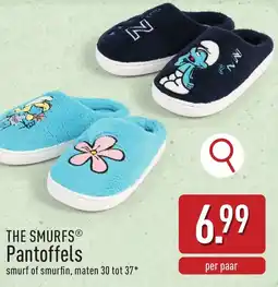 ALDI The smurfs pantoffels aanbieding