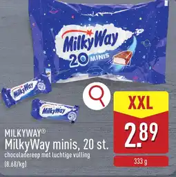 ALDI MilkyWay minis, 20 st. aanbieding