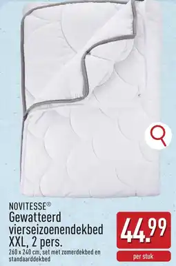 ALDI Novitesse Gewatteerd vierseizoenendekbed XXL, 2 pers. aanbieding