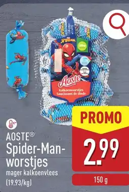 ALDI Aoste Spider-Man worstjes aanbieding