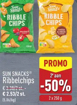 ALDI Sun Snacks Ribbelchips aanbieding