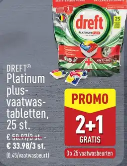 ALDI Dreft Platinum plus vaatwas tabletten, 25 st. aanbieding