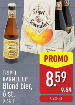 ALDI Tripel karmeliet blond bier, aanbieding