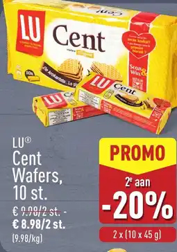 ALDI LU Cent Wafers Original 10 st aanbieding