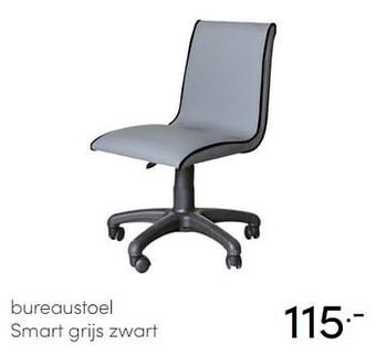 Baby & Tiener Bureaustoel smart grijs zwart aanbieding