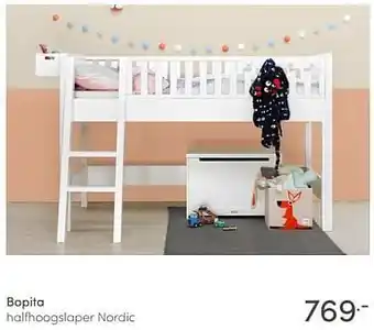 Baby & Tiener Bopita halfhoogslaper nordic aanbieding