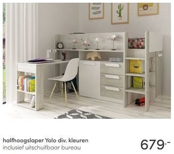 Baby & Tiener Halfhoogslaper yolo div. kleuren aanbieding