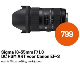 Kamera Express Sigma 18-35mm F/1.8 DC HSM Art voor Canon EF-S aanbieding