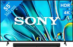 Coolblue Sony Bravia 3 55 4K Led (2025) + Sony HT-S2000 Zwart aanbieding