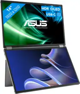 Coolblue ASUS ZenScreen Duo OLED MQ149CD aanbieding