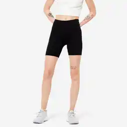 Decathlon Bikershort voor fitness voor dames diepzwart aanbieding