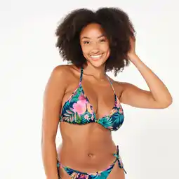 Decathlon Bikinitop voor surfen dames triangel Mae borabora blauw aanbieding