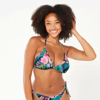Decathlon Bikinitop voor surfen dames triangel Mae borabora blauw aanbieding