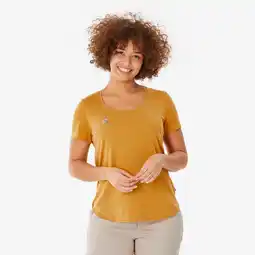 Decathlon Wandel T-shirt voor dames NH500 okergeel aanbieding