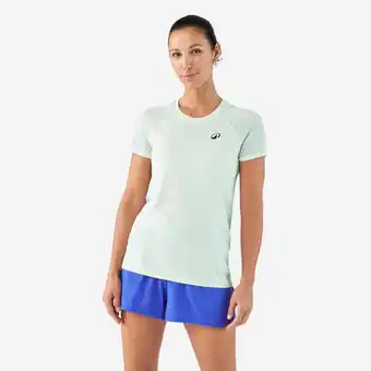 Decathlon Tennisshirt voor dames Light lichtgroen aanbieding